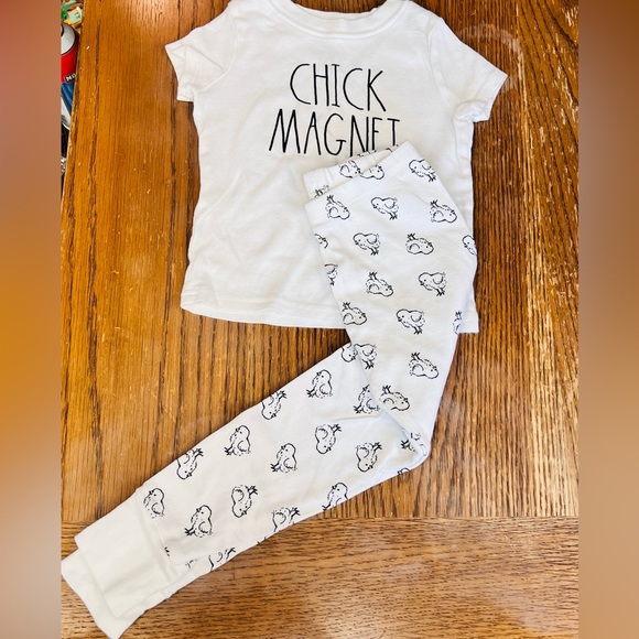 RAE DUNN, 4T Kids Chick Magnet Shirt and Pants Set - Picture 7 of 7